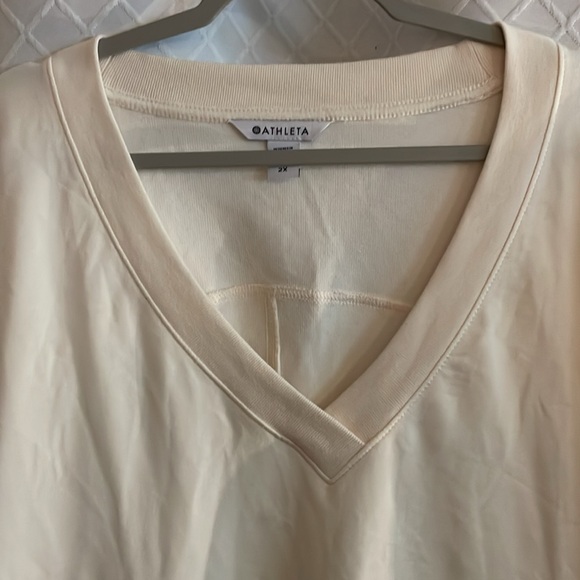 Athleta Retroterry V-Neck Seeatshirt SZ 2X - Picture 3 of 13